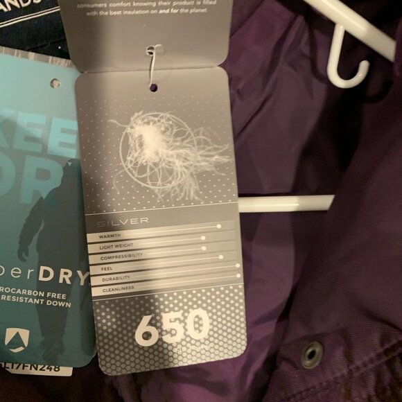 NWT Lands' End Women's Down Winter Coat Purple Size 1X (16w-18w) NEW - Picture 5 of 11